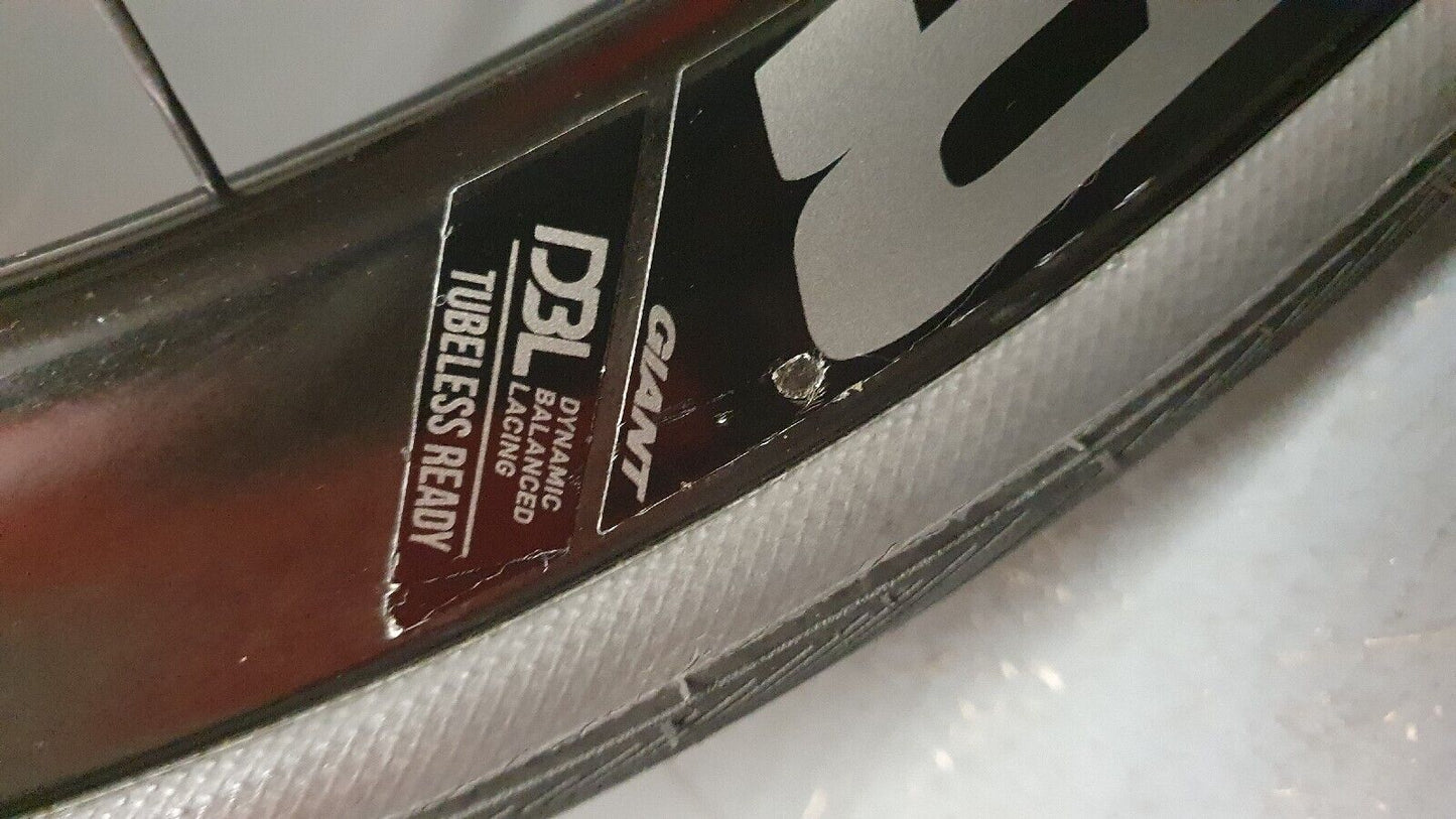 Giant SLR 1 Carbon Front wheel, Disc brake, Through Axle. 42mm rim. Tubeless