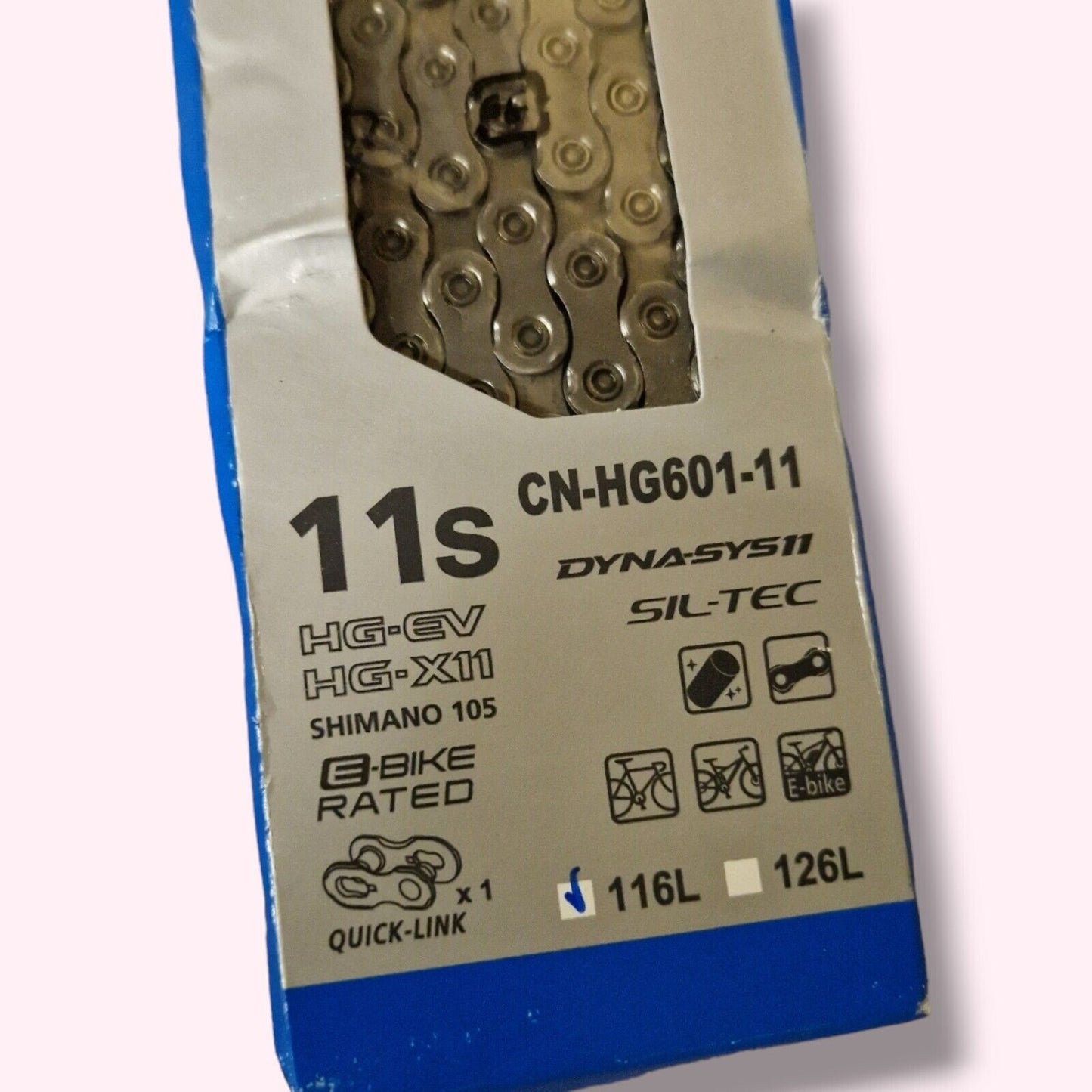 New Genuine Shimano 105 CN-HG601 MTB/road 11-speed chain with quick link, 116L