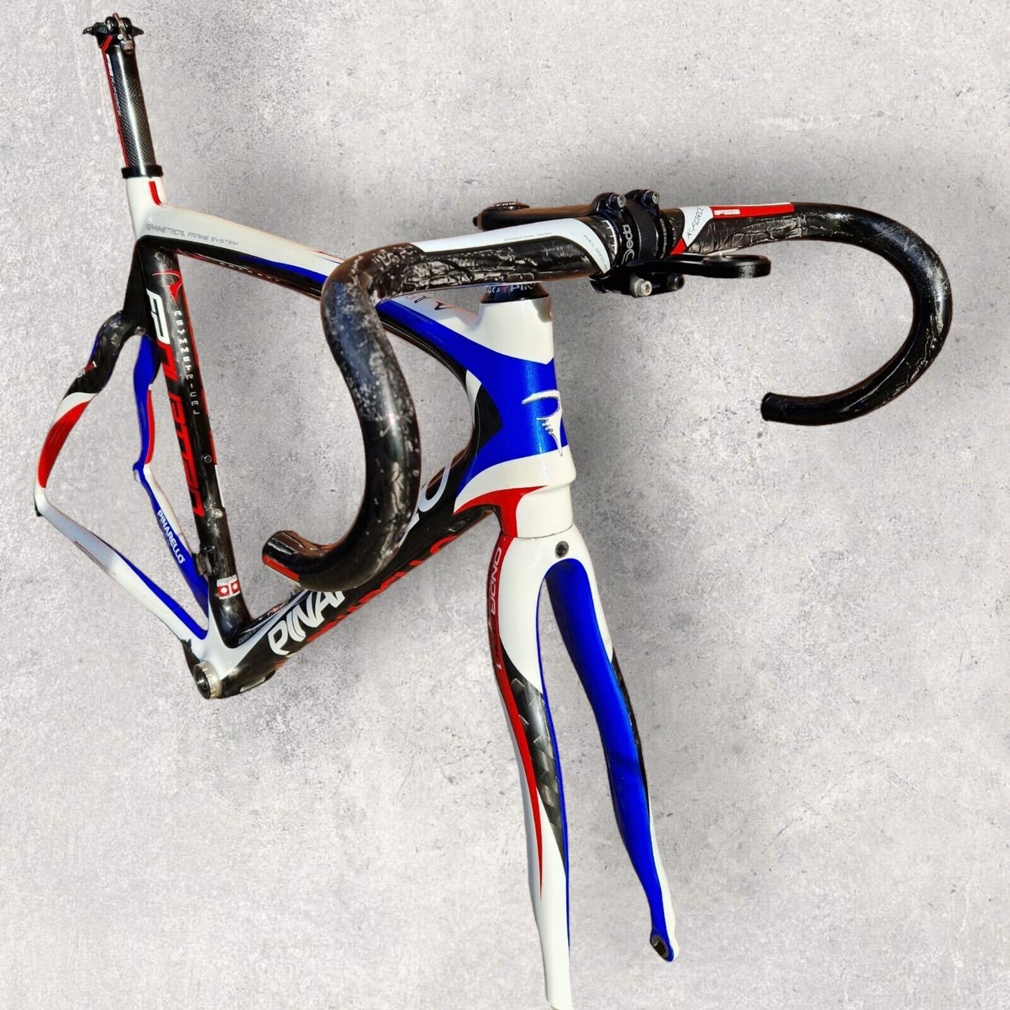 Pinarello FP Quattro Carbon Rim Frameset - Size 56cm - FSA Carbon Bar Seatpost