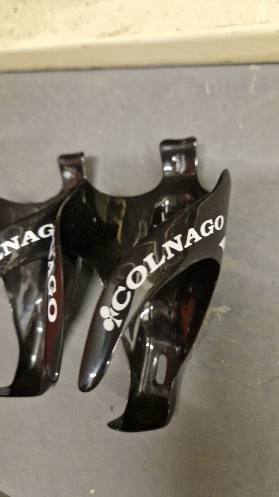 Colnago Carbon Bottle Cage Gloss Black With White Logo - Price Per Cage