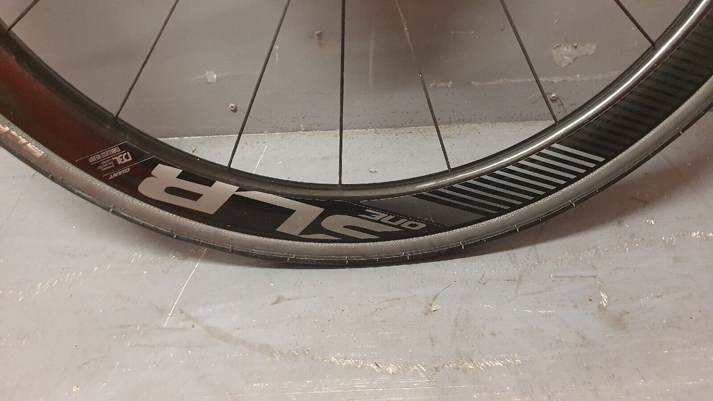 Giant SLR 1 Carbon Front wheel, Disc brake, Through Axle. 42mm rim. Tubeless