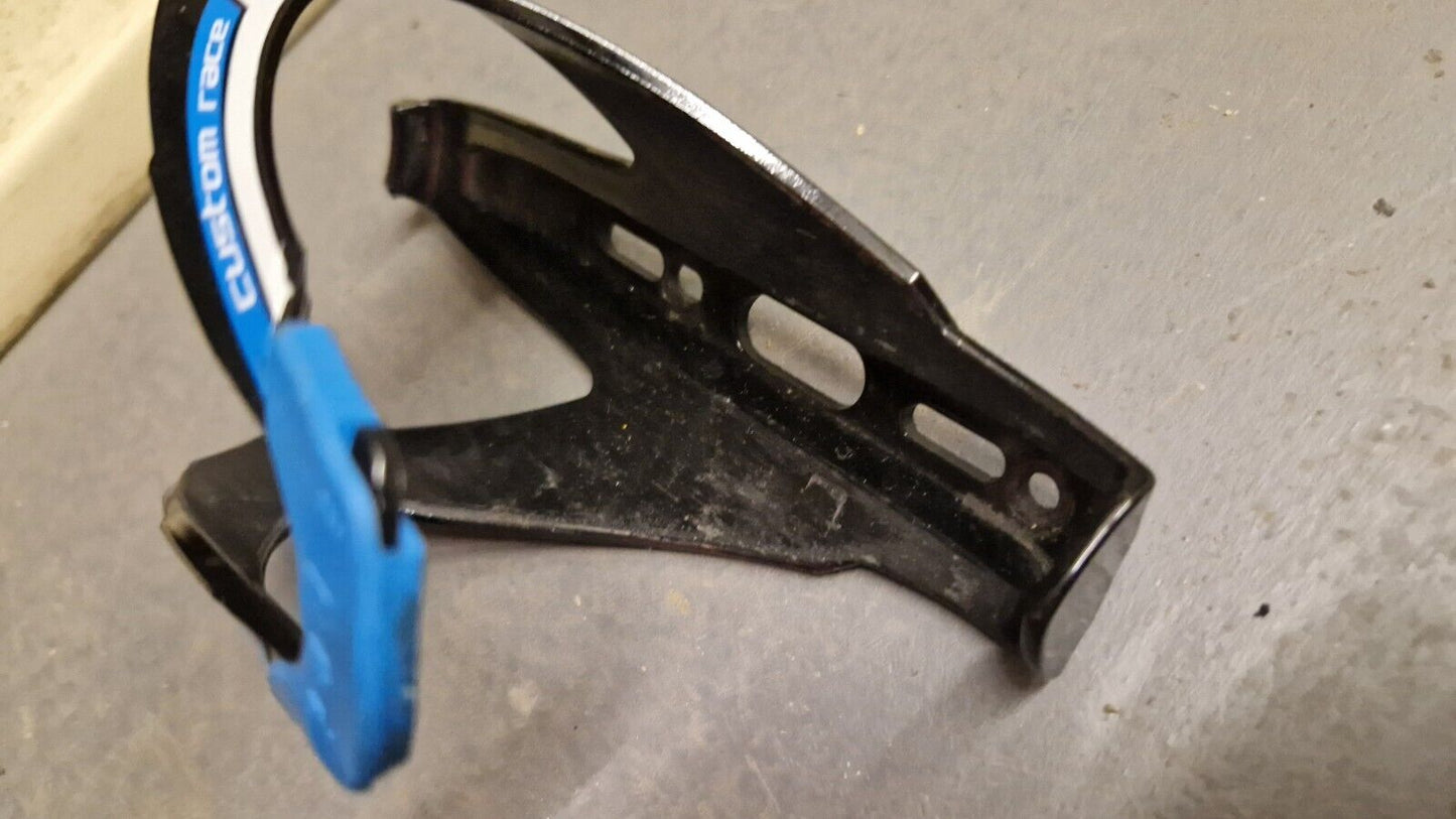 Elite Custom Race Plus Resin Bottle Cage Holder Black / White / Blue