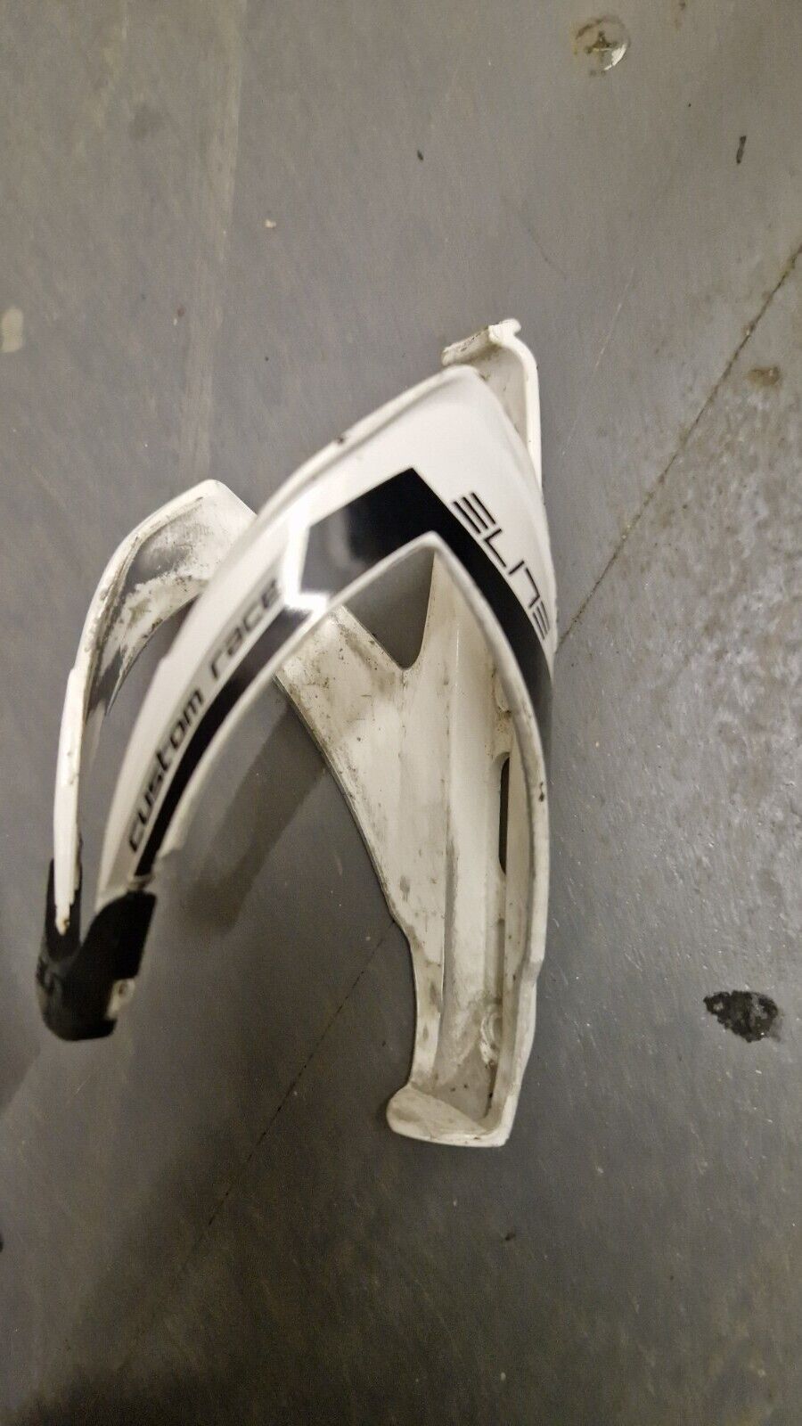 Elite Custom Race Plus Resin Bottle Cage Holder Black / White
