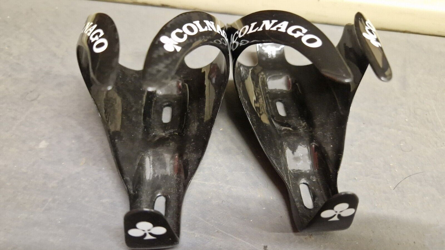 Colnago Carbon Bottle Cage Gloss Black With White Logo - Price Per Cage
