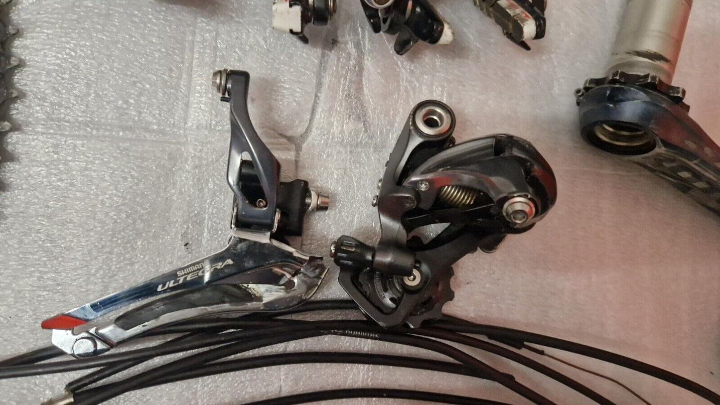 Shimano Ultegra 6800 11 Speed Road Rim Groupset - Rotor Crank Q Ring - Dura Ace