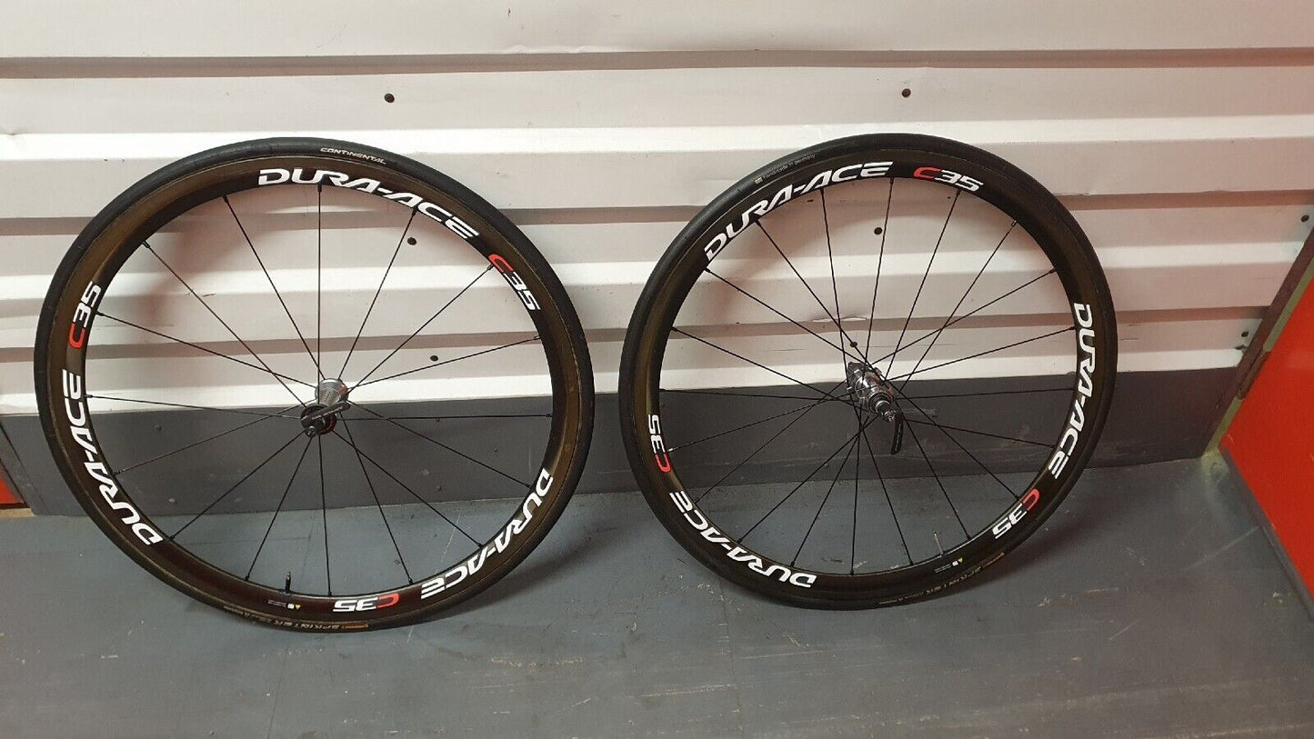 Shimano Dura-Ace Wh-7900 C35 Carbon Tubular Road Racing Wheels - light