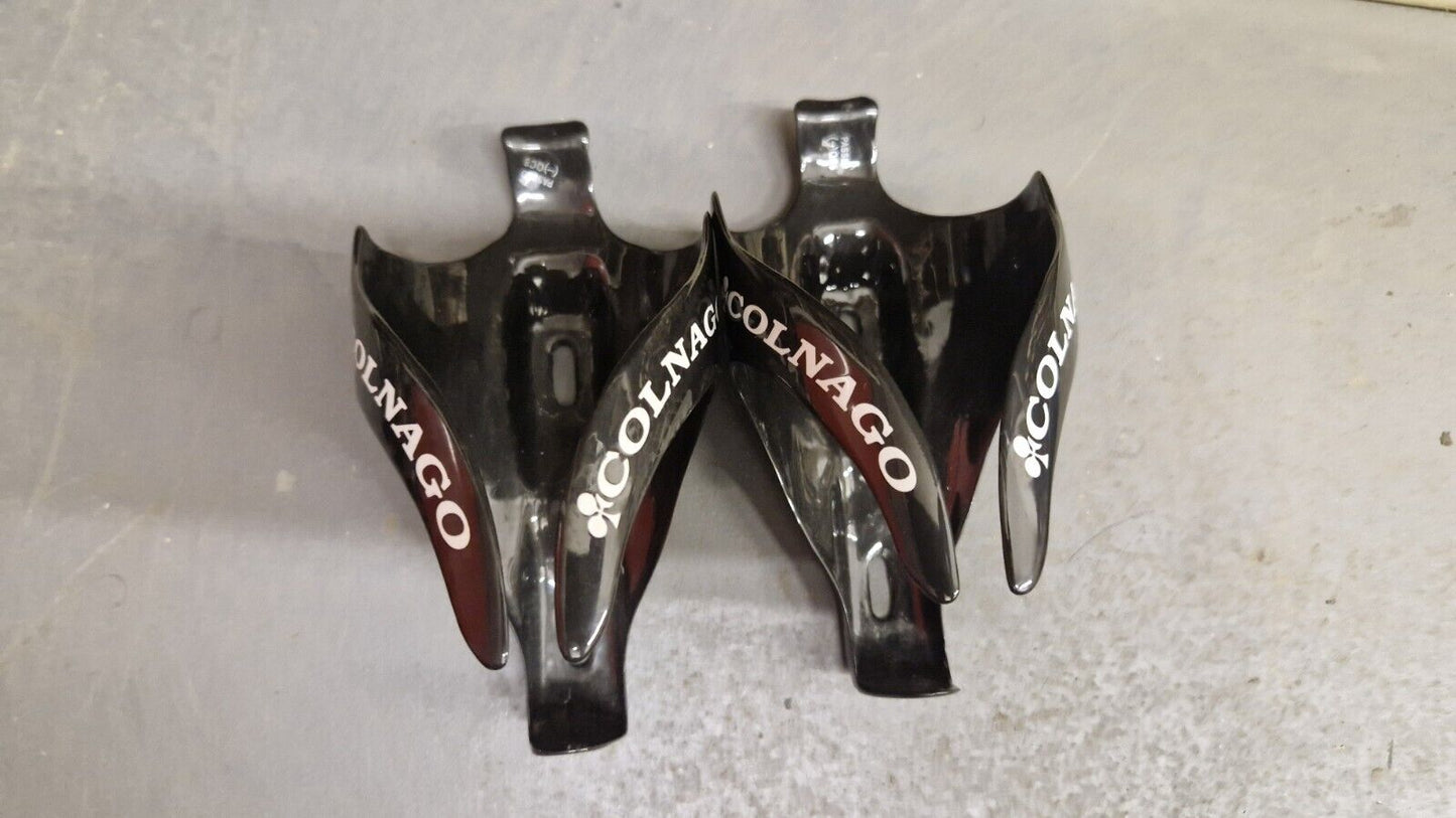Colnago Carbon Bottle Cage Gloss Black With White Logo - Price Per Cage