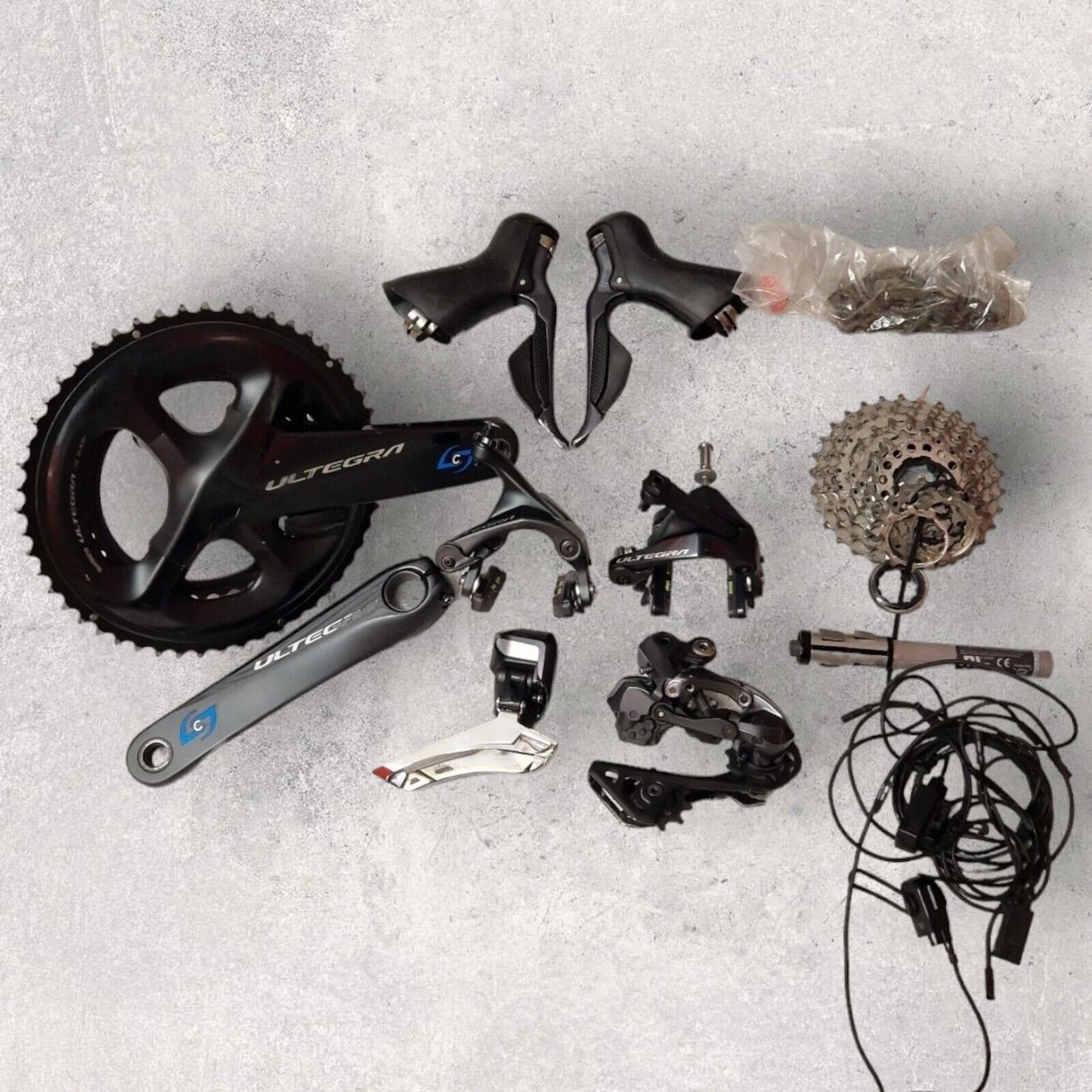 Full Shimano Ultegra Di2 R8050 Rim Road Bike Groupset Dual Sided Stages