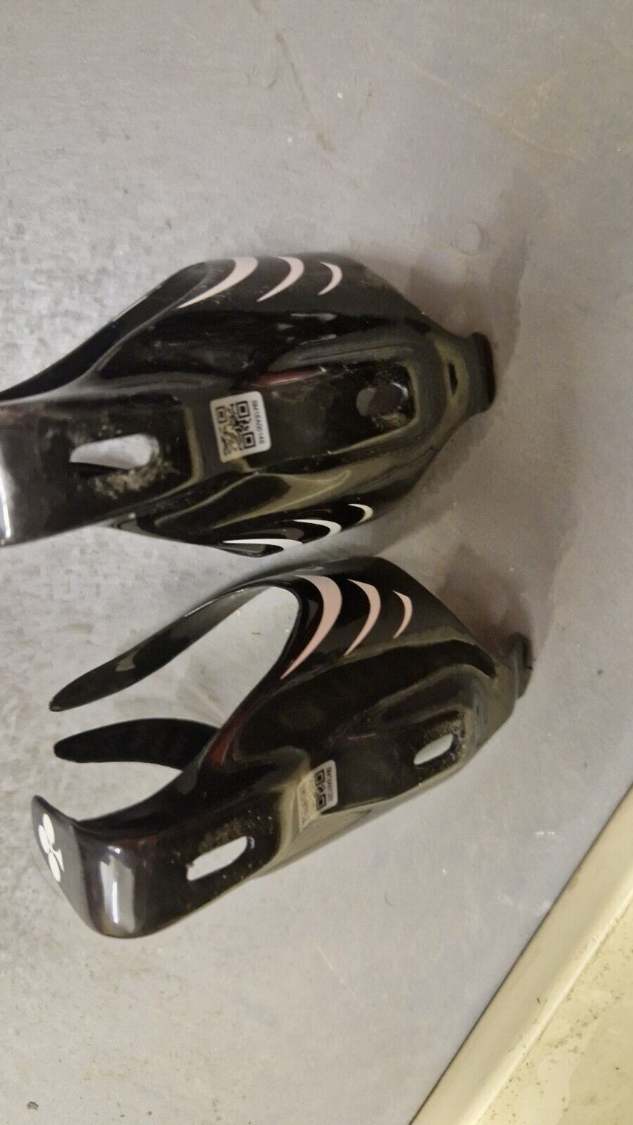 Colnago Carbon Bottle Cage Gloss Black With White Logo - Price Per Cage