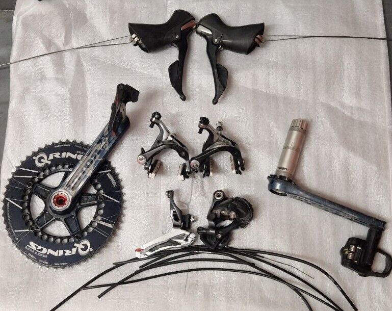 Shimano Ultegra 6800 11 Speed Road Rim Groupset - Rotor Crank Q Ring - Dura Ace