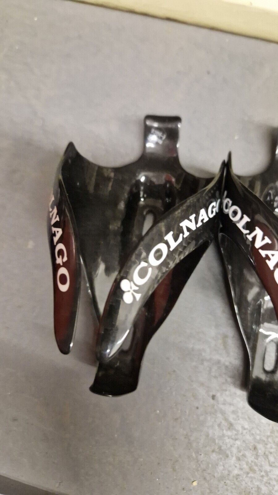 Colnago Carbon Bottle Cage Gloss Black With White Logo - Price Per Cage