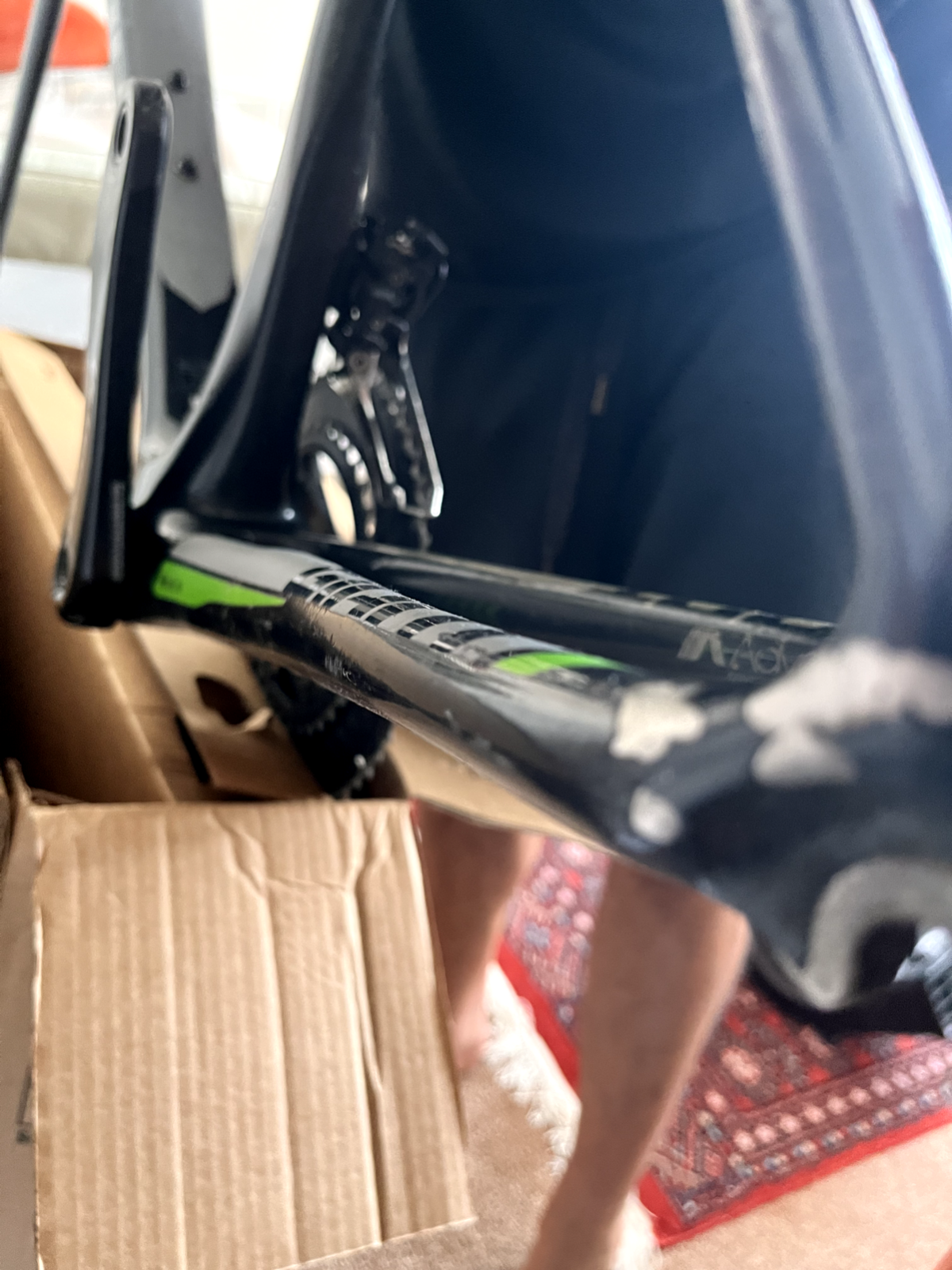 Giant TCR Advanced Pro 1 Medium 54cm Carbon Road Bike Frameset Black Green