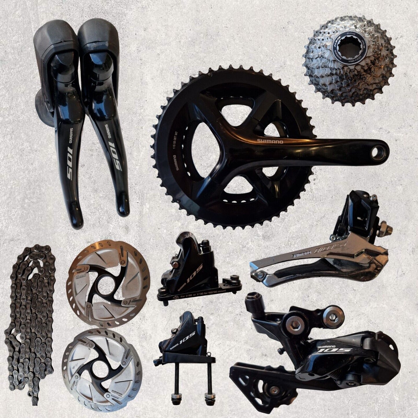 Shimano 105 R7020 Hydraulic Disc Road Gravel Bike Groupset 11 Speed