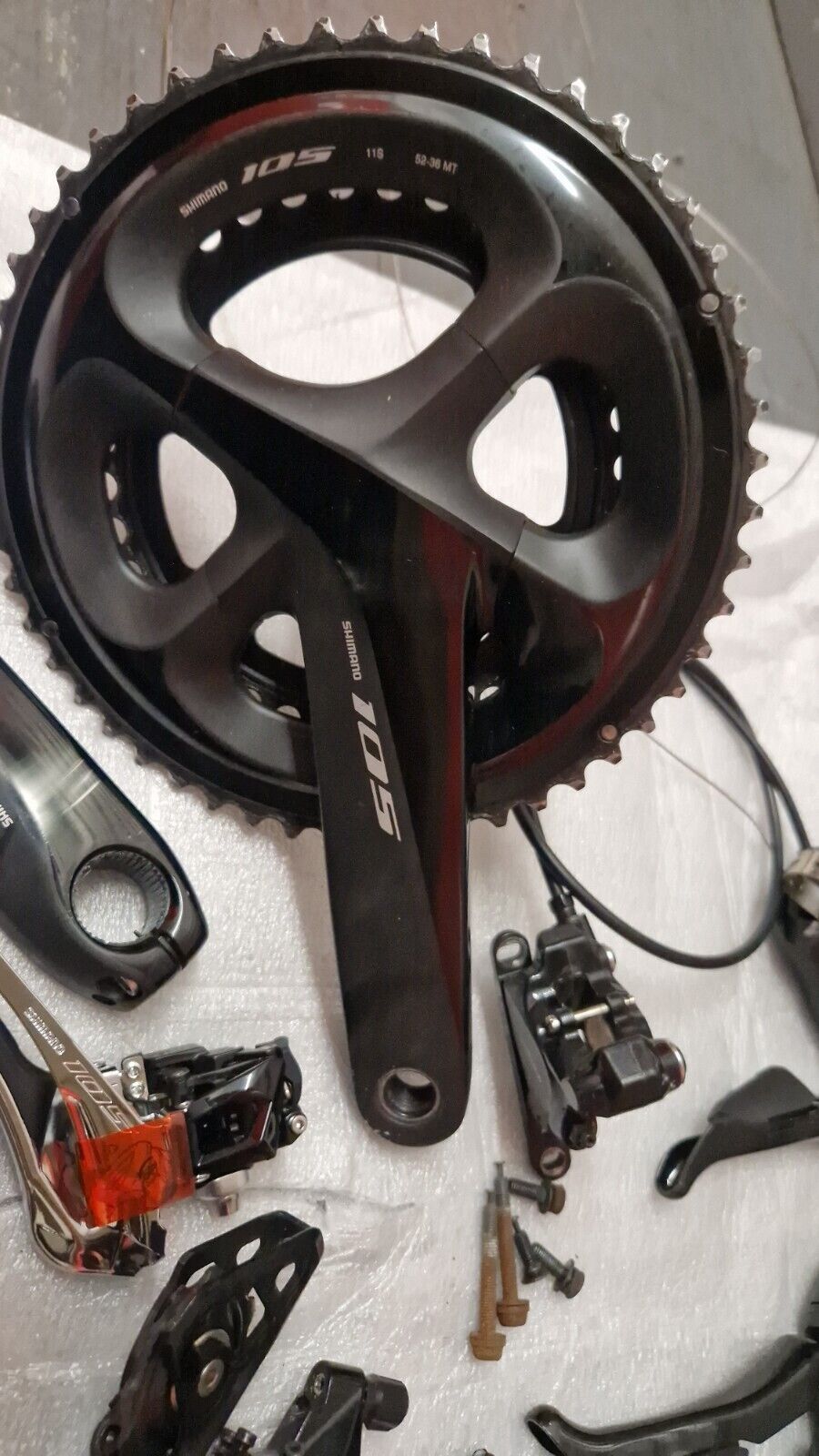 Full Shimano 105 R7000 Hydraulic Disc Road Groupset 11 speed With Power Meter