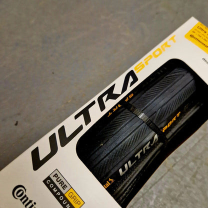 New Continental Ultra Sport III Folding Road Tyre - 700 x25c - Pure Grip - Black