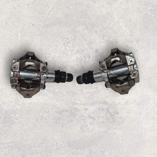 Shimano PD-M520 SPD Clipless Bike Pedals - Silver - MTB, Road, Gravel Bike